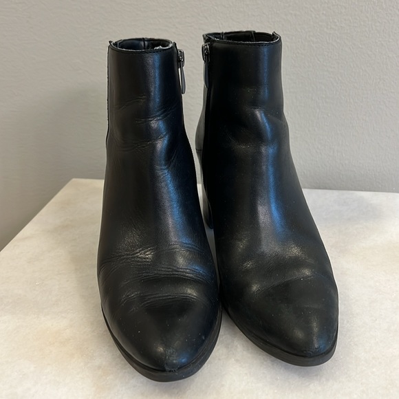 Franco Sarto Black Leather Booties - Picture 2 of 6